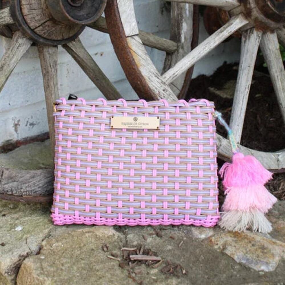 Squeeze de Citron Pink Lilac Nest Lemon Drop small clutch